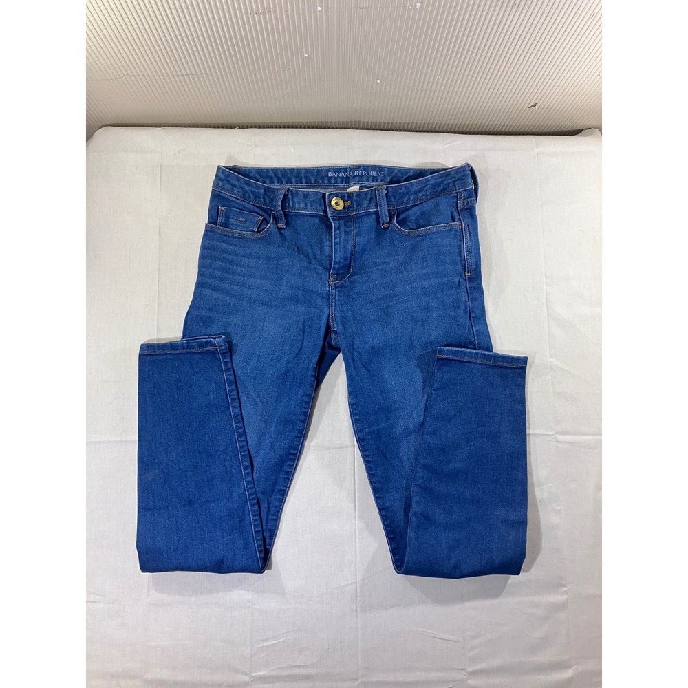 Banana Republic Skinny Jeans Women Size 27 Blue Stretch‎ Cotton Blend